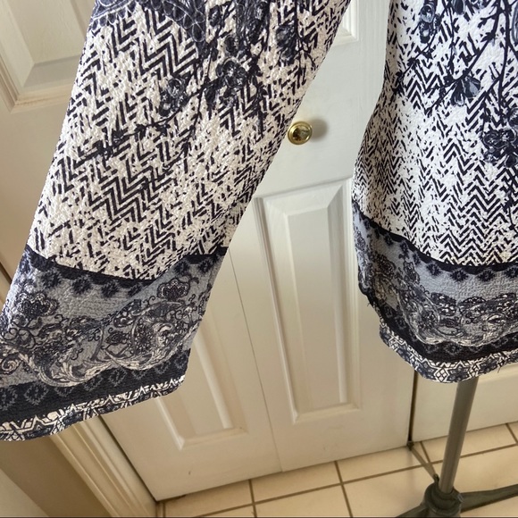 ElluminNation Boho Hippie Scroll Print Tunic Top S - Picture 4 of 11